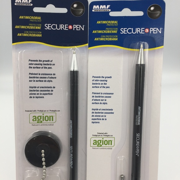 Secure-A-Pen with 1 Refills, Black Set - Picture 1 of 8